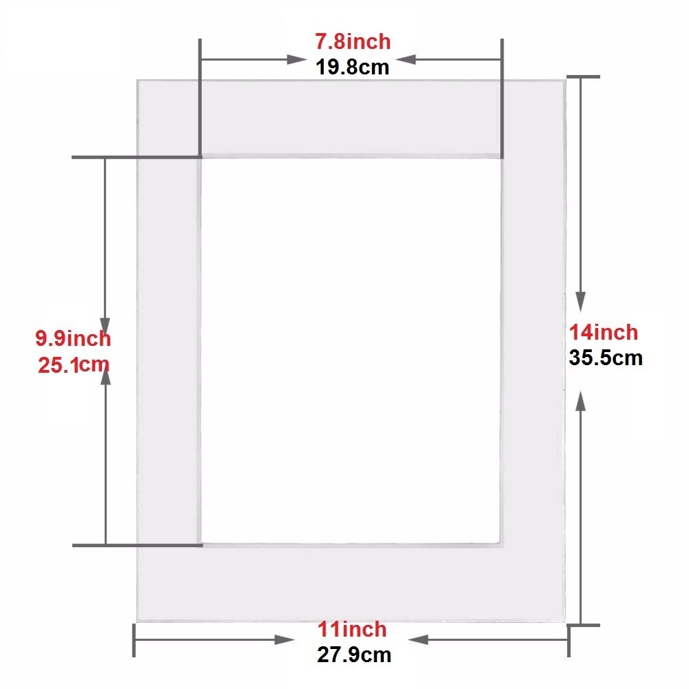 12 Pcs White Picture Mats with Core Bevel Cut Frame Mattes for 4x6/5x7/8x10/8.5x11 Inch Photo Decoration: 11x14 for 8x10 photo