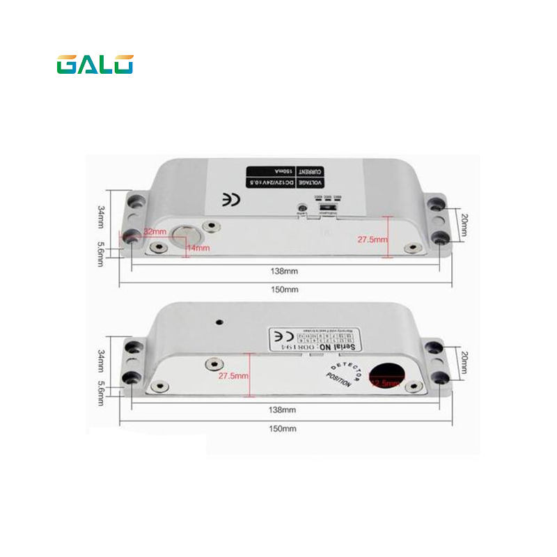 Exposed installation Fail Safe Door &amp; Gate Access Control Electric Magnetic Deadbolt bolt Door Lock home &amp; office security