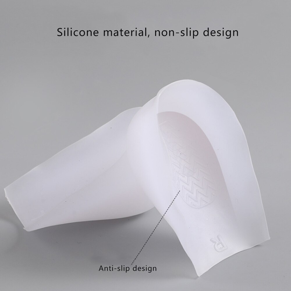 1 Pair Concealed Footbed Enhancers Height Increase Insoles Silicone Foot Lift Pads Dress In Socks Tool