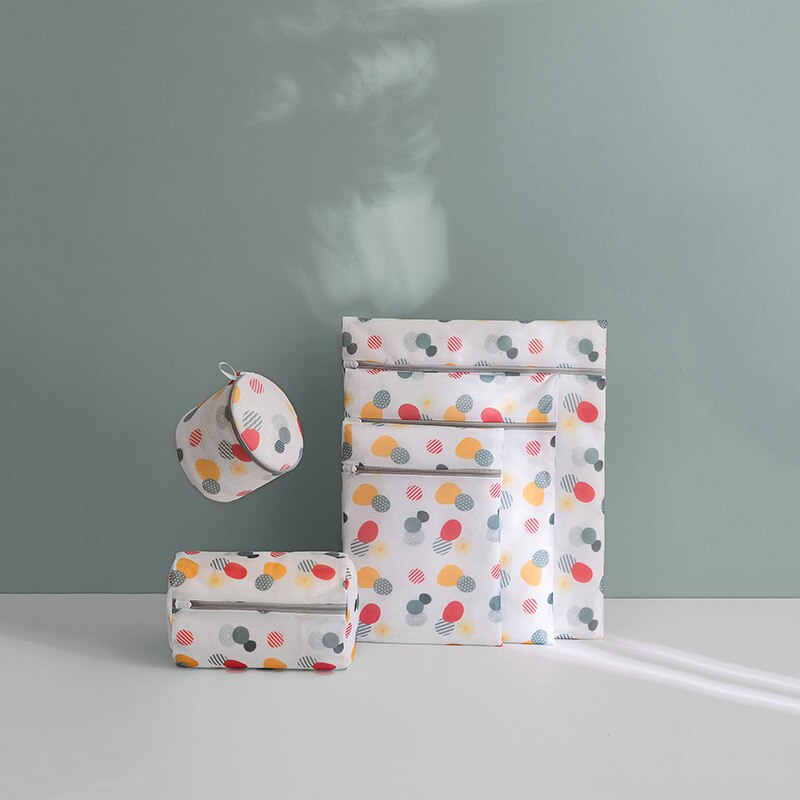 1PC Zippered Washing Bag Sandwich Foldable Laundry Bag Washing Net Bag For Bra Underwear Wash Bag Machine Mesh Bag Not Deformed