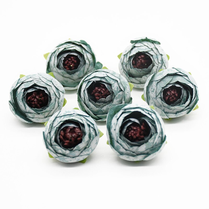 100 sztuk sztuczne kwiaty jedwabny pąki herbaty róże akcesoria robić dekoracji domu Diy broszka ślubna Scrapbooking nakrycia głowy kwiat na nadgarstek: 4