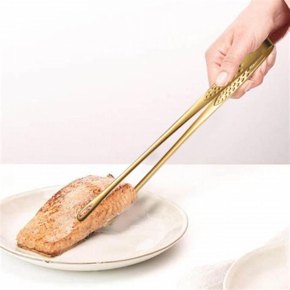 Barbecue Clip Steak Clamp Fruit Food Serving Sturdy Easy Clean Kitchen Tongs Non Stick Stainless Steel Salad Bread Cooking Tool