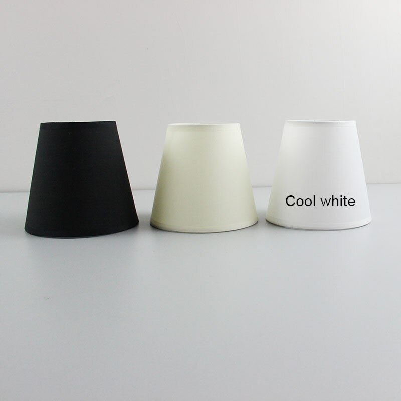2 stk moderne hvid, sort farve plast lampeskærm dæksler, pvc lampeskærme , e14 hul 3cm