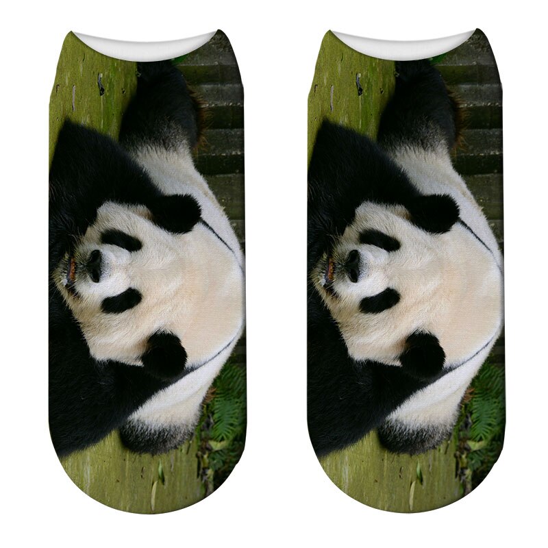 Casual, coole panda-patroon harajuku sokken voor dames, hipster, grappige katoenen korte sokken, vrouwelijke kunst, lage dunne sokken: Stijl 13