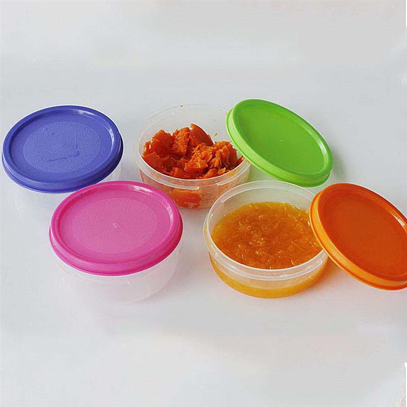 24 stk 150ml praktisk mini plastbolle oppbevaring matkasse rund mini crisper fryser mikrobølgeovn tilgjengelig