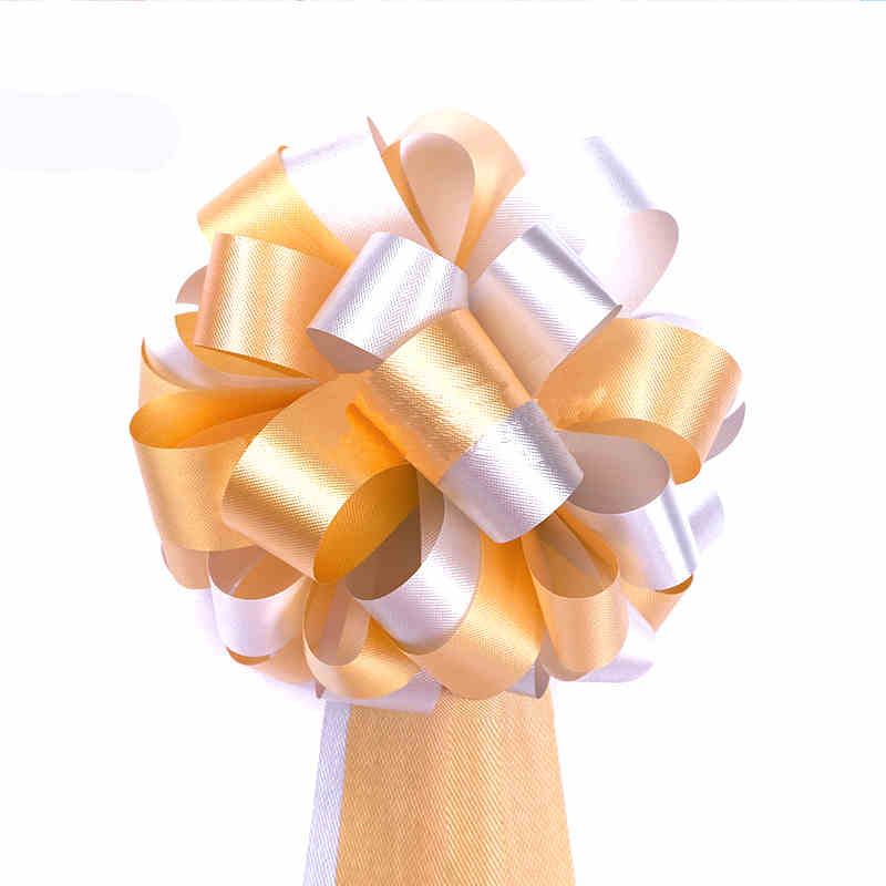 1 stk easy pull sløyfebånd dekorative pull blomst bånd håndlaget gjør-det-selv ferdig bundet satengbånd pakke sløyfe