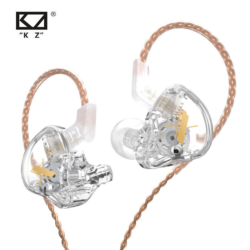 KZ-auriculares intrauditivos dinámicos EDX 1, cascos HIFI con cancelación de ruido para ZSX, ASX, ZST, X, ZSN, ZS10 PRO, S1, Z1, S2, SA08: crystal no mic