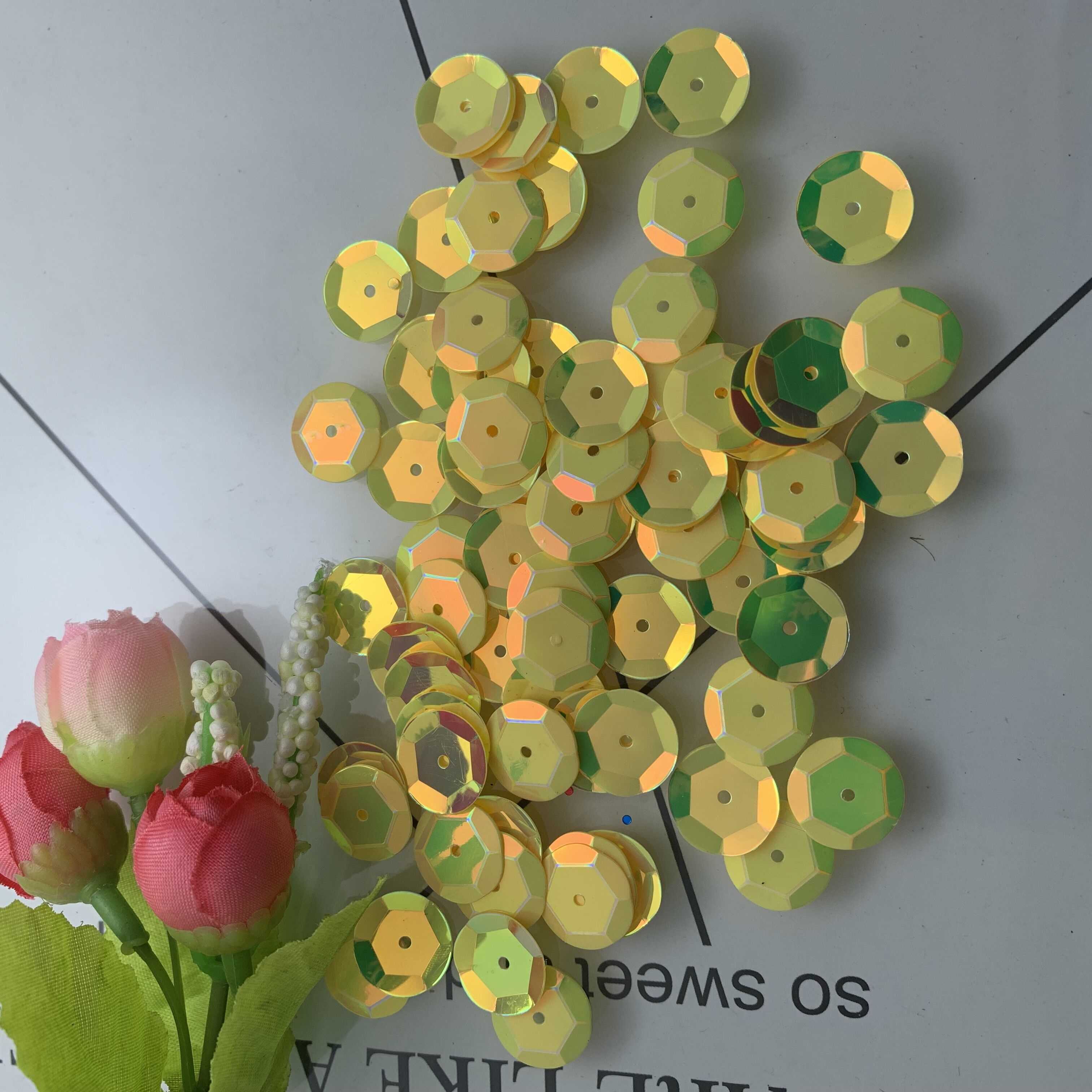 500 sztuk 13mm brokat okrągłe luźne pcv cekiny Paillettes rzemiosło robić szycia dekoracji DIY akcesoria robić ubrań