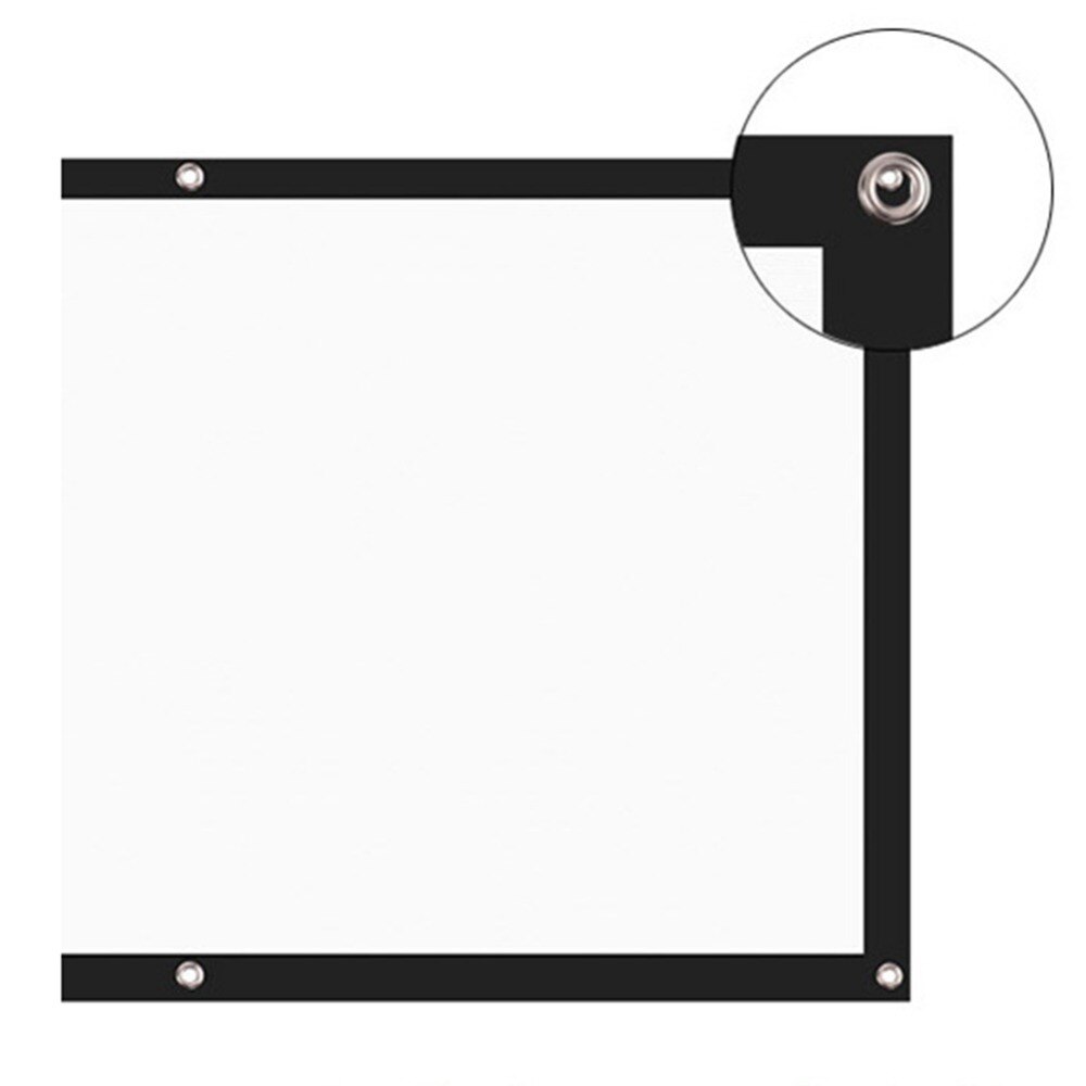 ALLOYSEED 4:3 Fabric Wall Hanging Projection Screen For 3D LED Home Theater Projector Screen For Family Outdoor