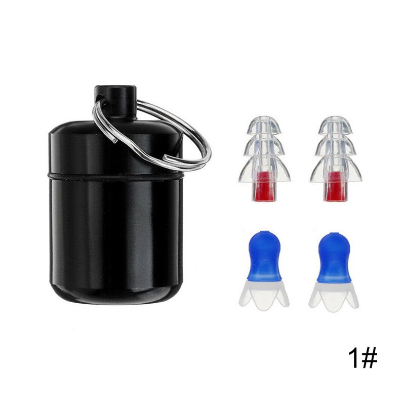 1 Pair Noise Cancelling Earplugs Hearing Protection Reusable Silicone Ear Plugs For Sleep Concerts Musician Bar Drummer