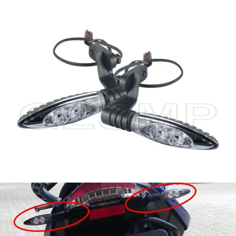 Voor/Achter Richtingaanwijzer Signaal LED Verlichting Voor BMW R1200GS F800GS S1000RR F800R K1300S G450X F800ST R negen T: Zilver
