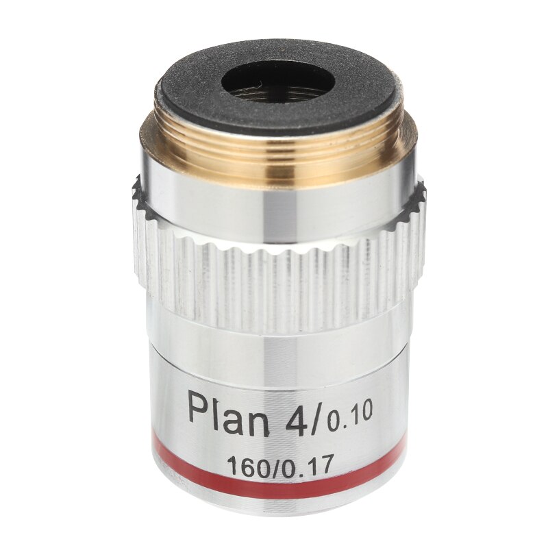 4X DIN-standard Objective Lens Plan Achromatic Microscope Objective Lens For Compound Microscopes