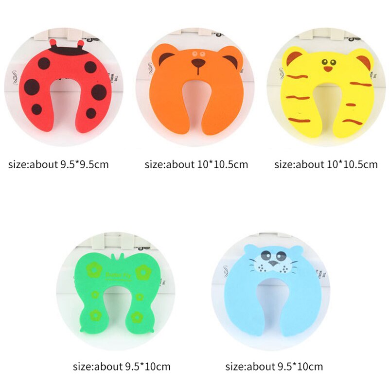 5Pcs Eva Baby Veiligheid Deur Clip Deur Stop Stopper Guard Baby Veiligheid Protector Baby Anti-Snuifje Deur Plug deurklink Crash Pad