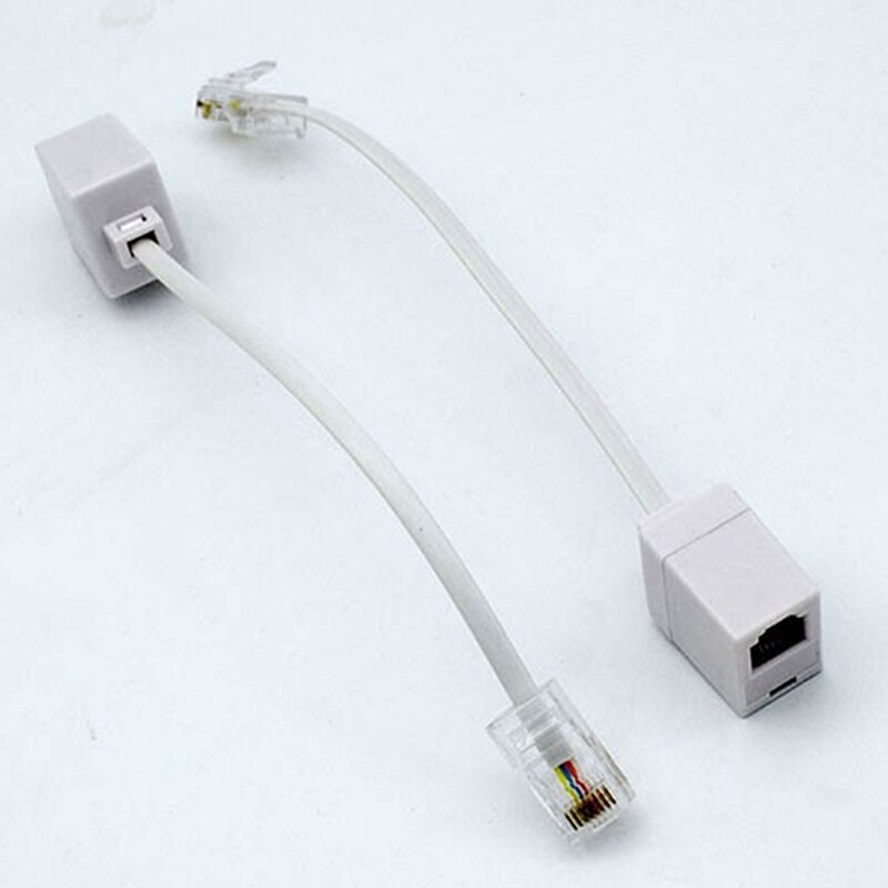 4 Pieces of RJ45 Male to RJ11 Female Adapter, Telephone RJ11 6P4C Female to Ethernet RJ45 8P4C Male Converter Cable