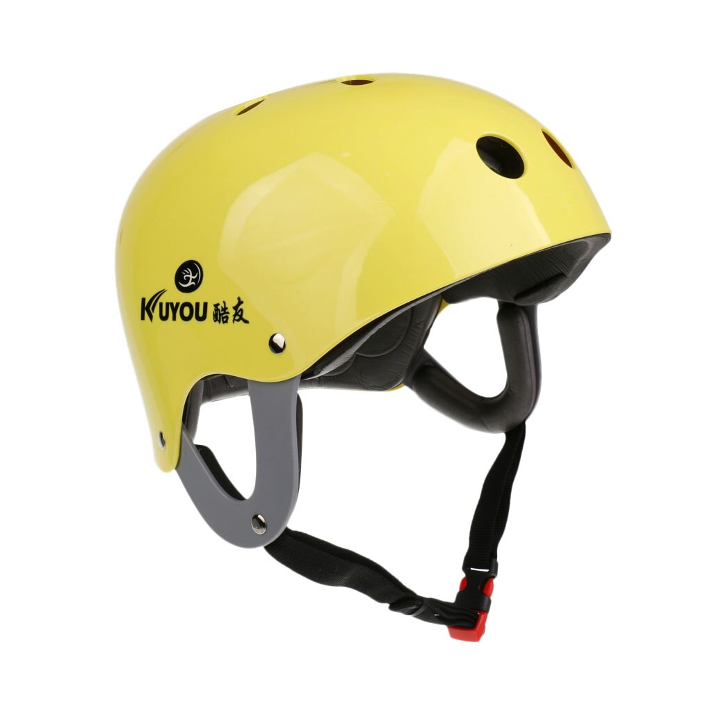 Durable Marine Pro Safety Helmet for Water Sports Kite Wake Board Canoeing Kayaking Rafting Fishing Head Circumference 57-62cm: Yellow