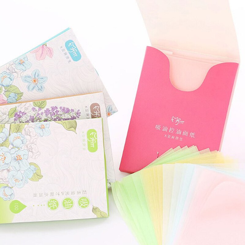 100pc/ poser sommer ansigtsolie blotting ark olieabsorberende papir ansigtsrens olie kontrol krympe porer ansigts renseværktøj