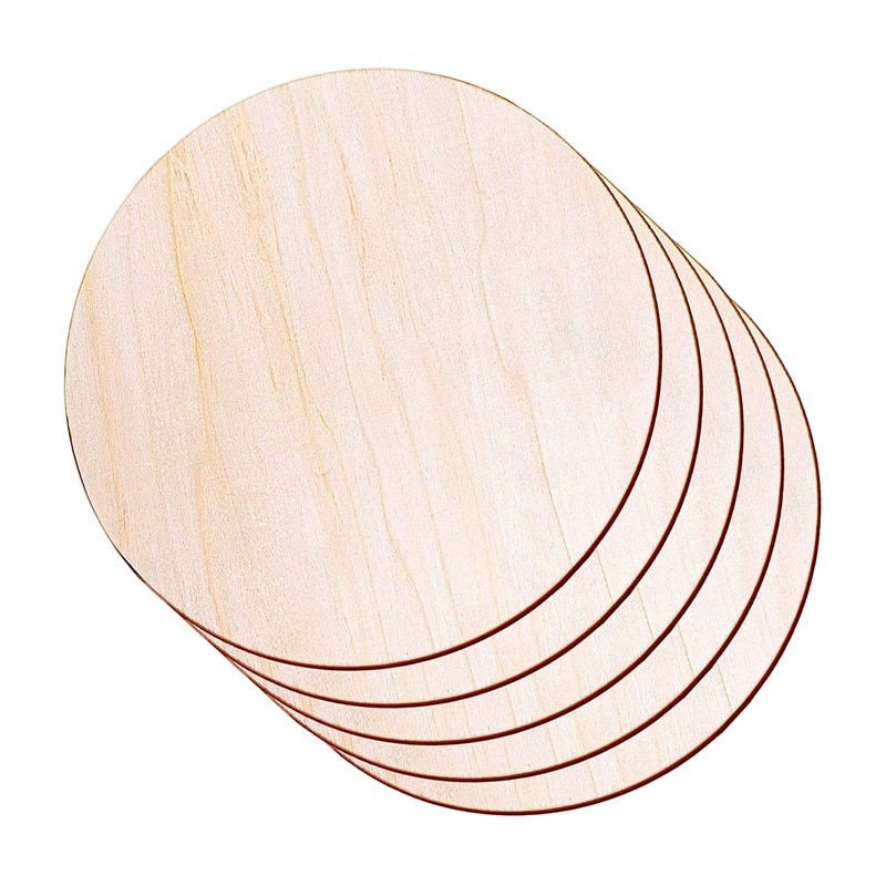 Retail Round Wood Discs for Crafts,5 Pack 14 Inch Wood Circles Unfinished Wood Wood Plaque for Crafts,Door Hanger,Door: Default Title