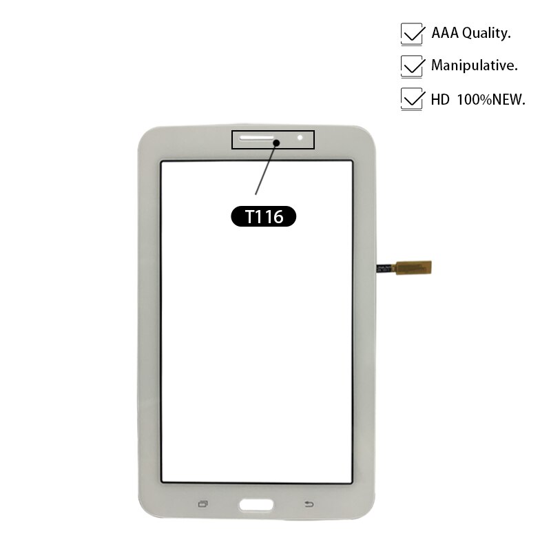 Para Samsung Galaxy Tab 3 SM-T110 SM-T111 SM-T113 SM-T116 SM-T114 T110 T111 T113 T116 T114 digitalizador de vidrio de