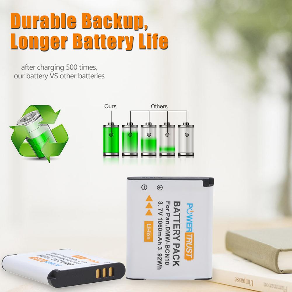 Dmw-bcn 10e 1060 mah dmw-bcn 10 bcn 10 bcn 10e batteri og lader for panasonic lumix dmc -lf1,  dmc  lf1, dmc -lf1w lf1k kamera