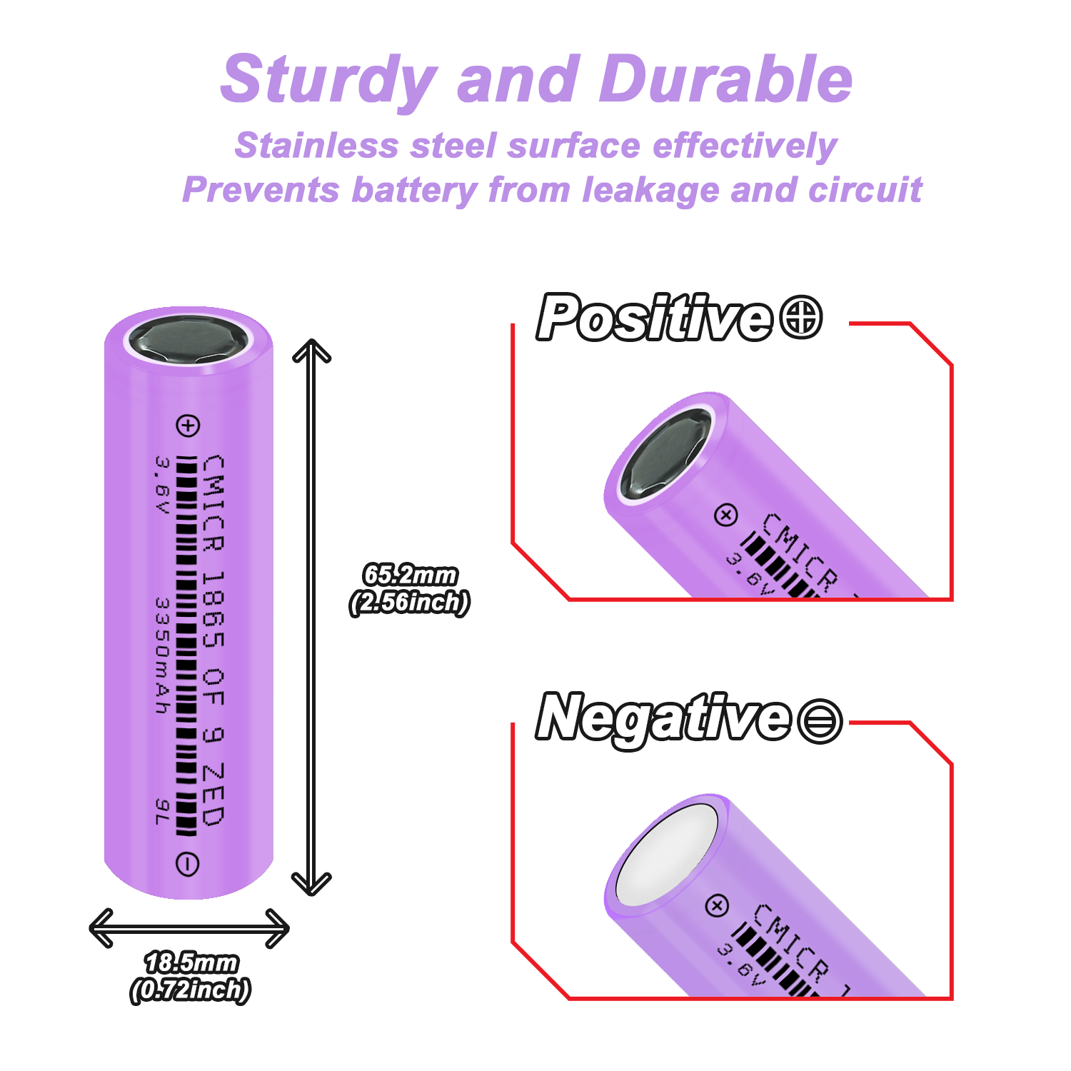 18650 Battery 3.6V 3350mAh High Capacity Rechargeable Battery 100% Original Brand Flat Top 18650 Li-ion