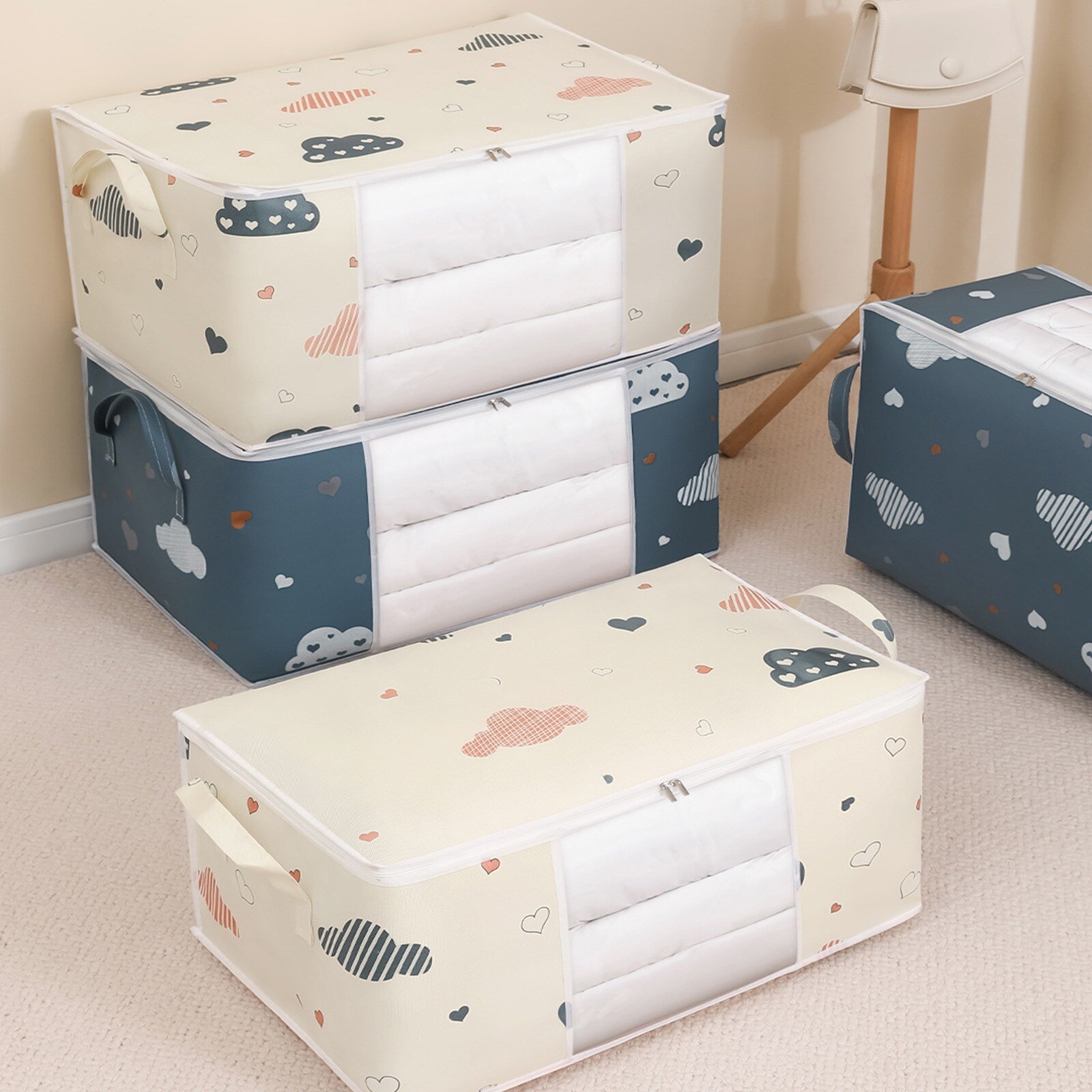 Quilt Luggage Organizer Wardrobe Organizer Waterproof Clothes Storage Bag Closet Organizer Suitcase Organizer Home Accessories