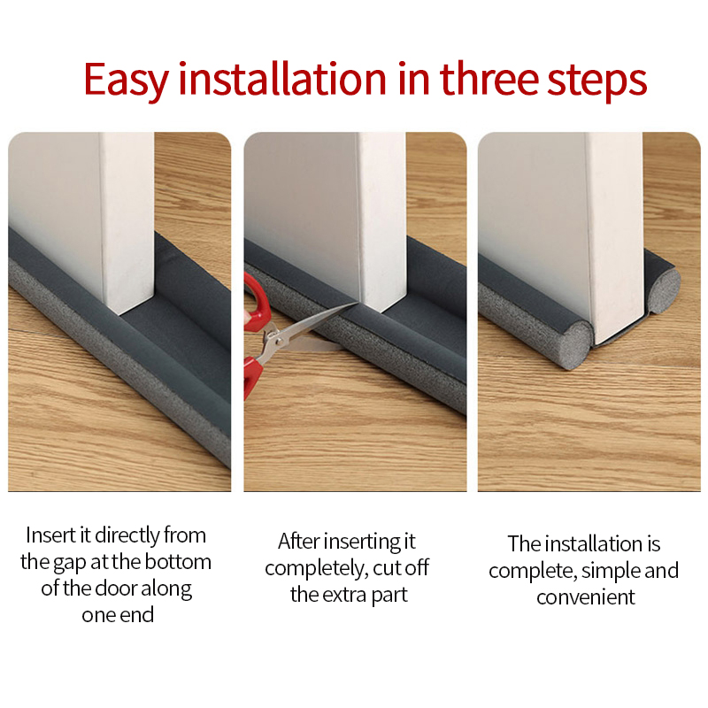 Door Bottom Sealing Strip Windproof and Waterproof Strip Door Under Wind Shield Insulated House Acoustic Foam Sealing Strip