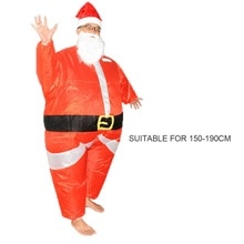 Traje de papai Noel Para Adultos Inflável Blow Up Suit Fantasia Vestido de Natal festa de Natal Cosplay empresa bares clubes de dança do partido