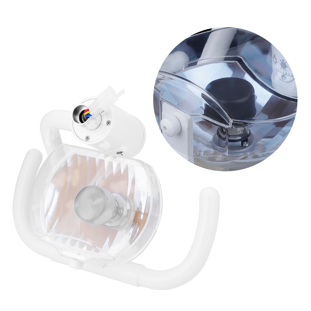 Lámpara Dental halógena cuadrada de 50W, luz fría, Oral, multiángulo ajustable, para unidad de dentista, silla, plataforma, limpieza más fácil de los dientes, nueva: Default Title
