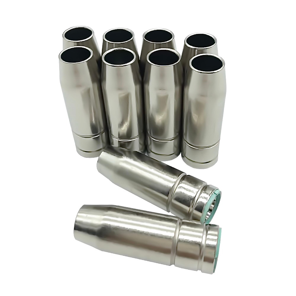 10Pcs/Set 15Ak Gas Nozzle 10Pcs Mig Welding Torch Gas Nozzle Contact Tip For Mig Mag Welding