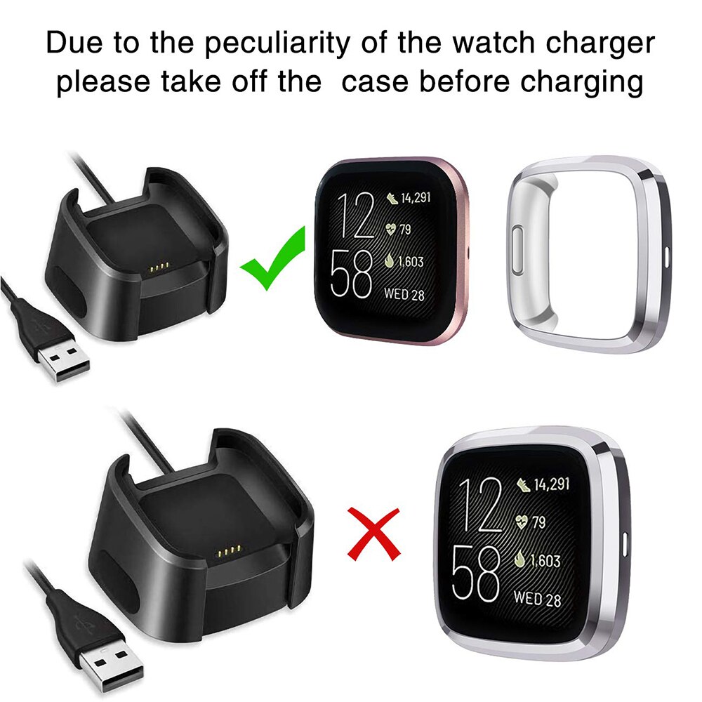 Protector de pantalla para Fitbit Versa1 Versa 2 versa lite todo-Alrededor Ultra delgado suave TPU funda para reloj Protector de parachoques