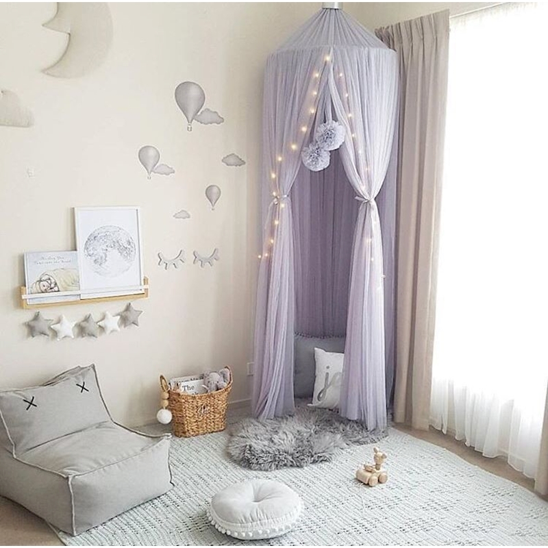 Prinses droom tenten baby meisje slaapkamer decor peuter baby crib netting bed tent kinderen klamboe voor baby crib accessoires