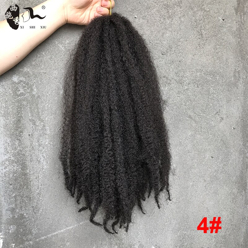 Syntetiskt fläthår 1 st/lot afro marley hair crochet diy flätor frisyrförlängning hög temperatur 18 & #39 ;& #39 ; xishixiuhair: #4