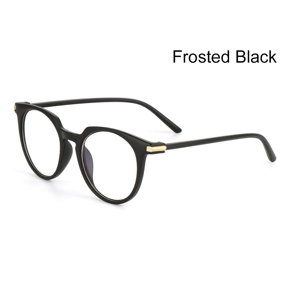 1PC PC Frame Optical Eyeglasses Women Men Classic Transparent Glasses Clear Lens Glasses Ultralight Vintage Eyeglasses: Frosted black