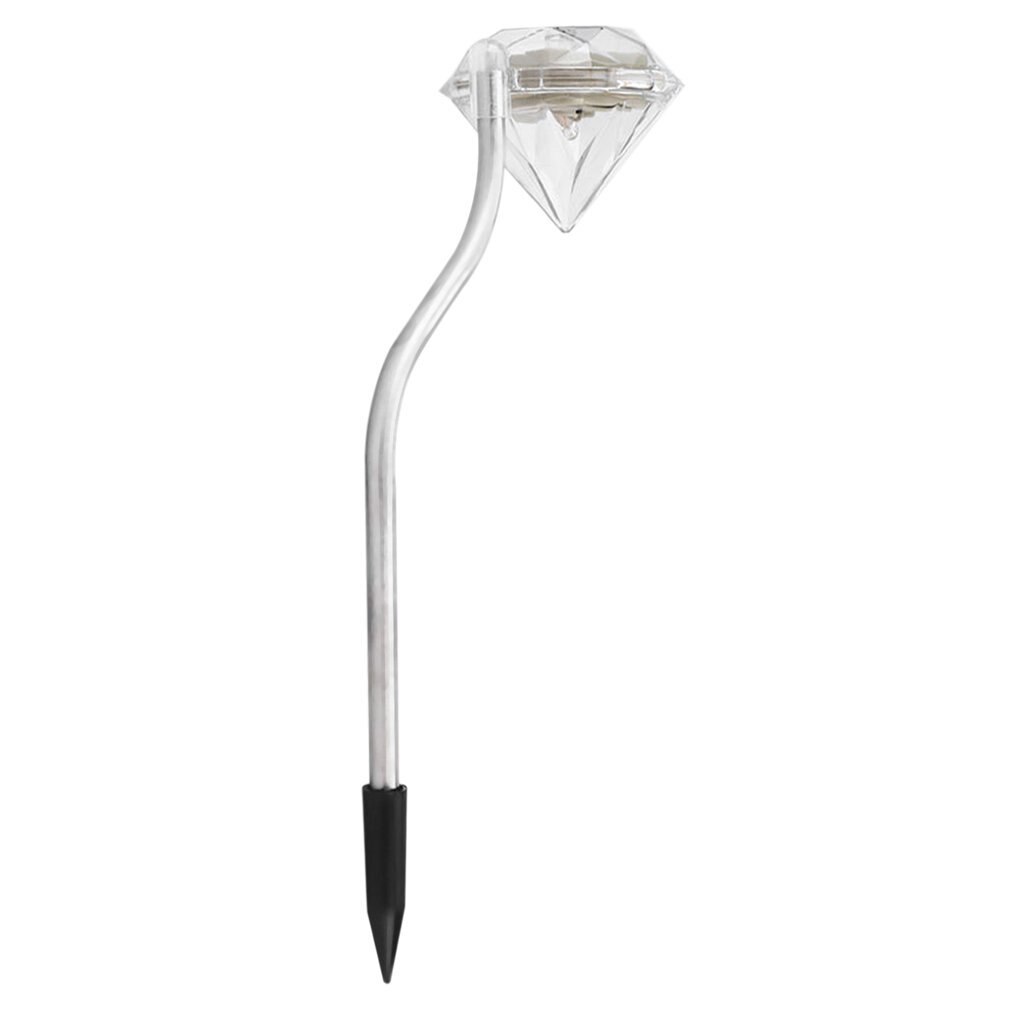 4pcs/set Diamond Shape LED Solar Powered Lamp Outdoor Lawn Lights for Pedestrian Pathway Garden Villa Decoration