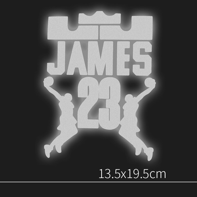 Multi-form varmeoverførende reflekterende tape stempling folie klistermærke vinyl film sølv jern på stof reflekterende klud gør-det-selv syning: James