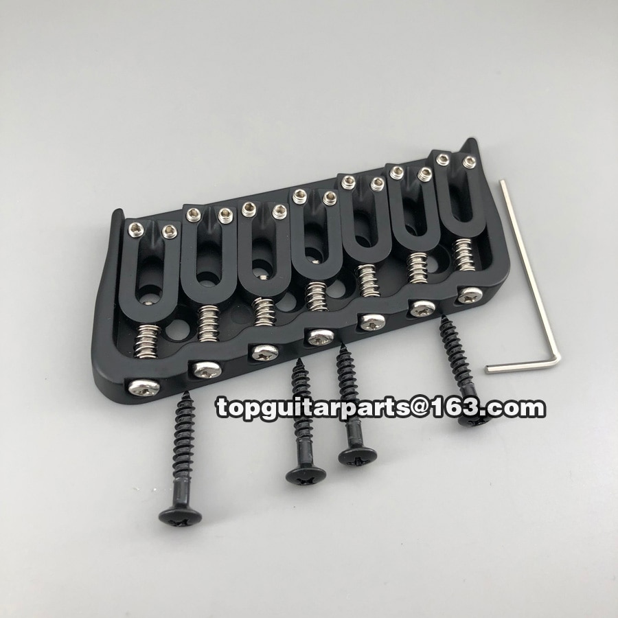 Hipshot Style 7 String Guitar Bridge Multi-Scale Fixed for Fanned Frets 18 degree angle headless guitar bridge