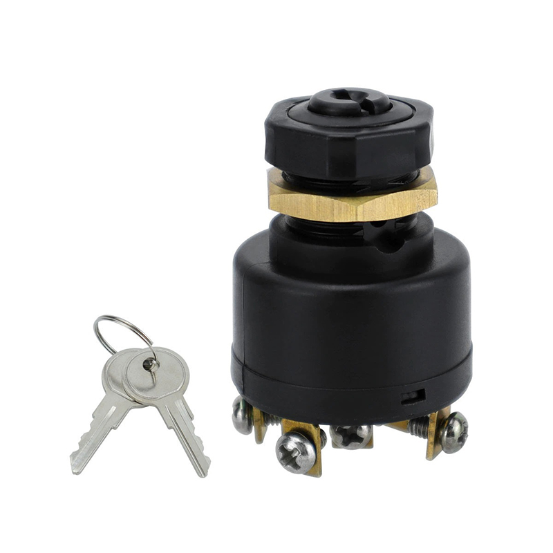12-V-3-Wege-Zündstarterschalter mit 2 Schlüsseln für Mariner und Mercury-Außenbordmotoren mit einem elektrischen Choke zum Choke: Rot