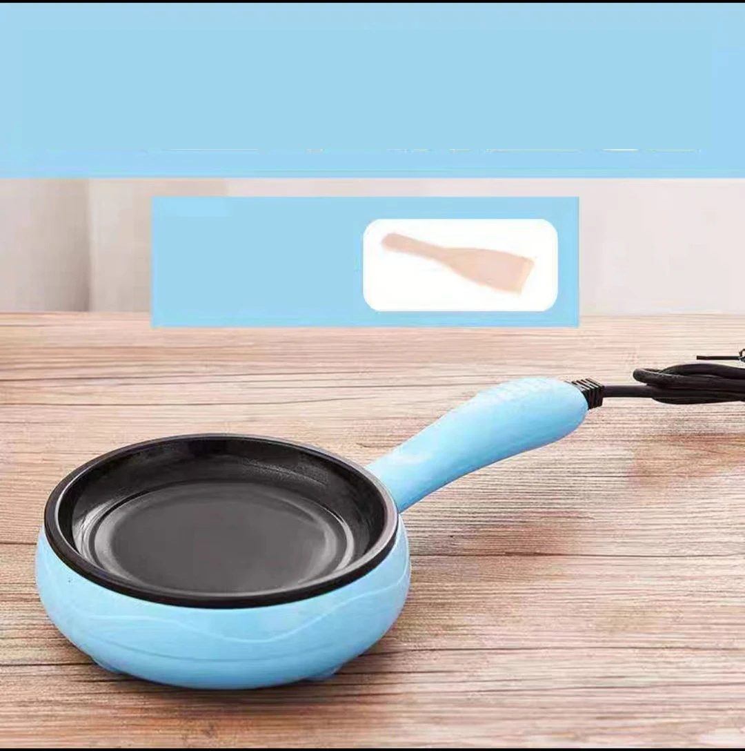 Kleine Koekenpan 1PC Frituren Sautéen Koken Multifunctionele Alles-in-Een Kleine Mini Elektrische Eierkoker Ontbijt machine: Blauw