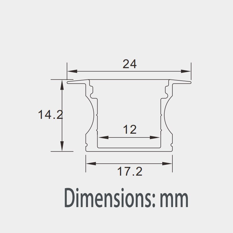 2pcs 0.5m long LED lamp strip lamp slot commercial lighting lamp bookcase wine cabinet gypsum board lamp aluminum slot shell.