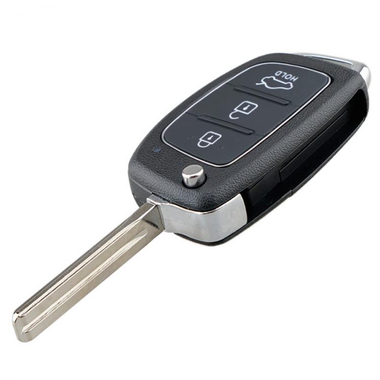 Funda de llave de coche, reemplazo de 3 botones, carcasa de llave remota de coche, compatible con Hyundai Mistra Santa Fe Sonata Tucson Accent I30 I40 I45