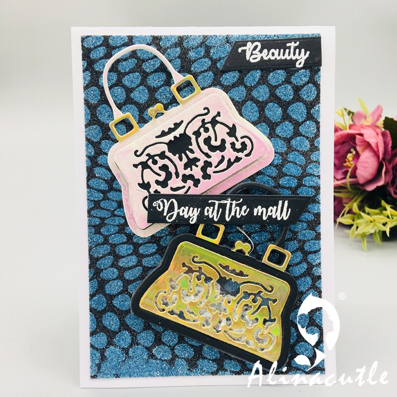 Wycinarka robić metalu wycinana torebka na zakupy dama klasyczny torebka papier robić scrapbookingu rękodzieło robić rękodzieła karty wykrojnik artystyczny Alinacutle
