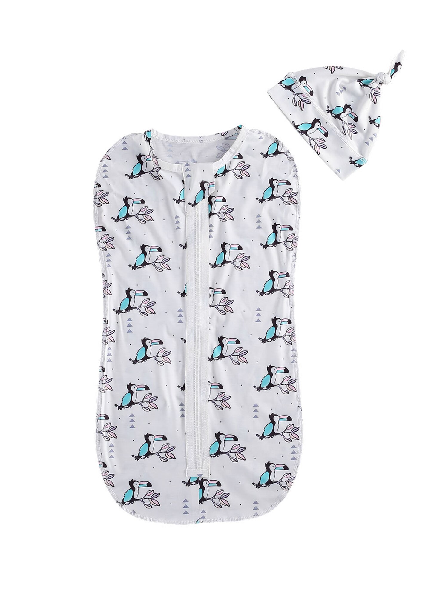 Herfst Baby Jongens Meisjes Slaapzakken + Hoeden 2 Stuks Cartoon Print Rits Deken 7 Kleuren: 7 / 0-3M