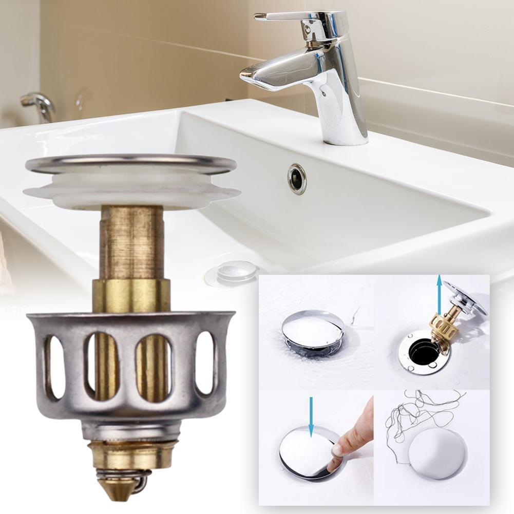 Luxe Sink Up Drain Stopper Wastafel Badkamer Toilet Messing Bad Plug Wastafel Keuken Cap Bounce Core Accessoires W0J9