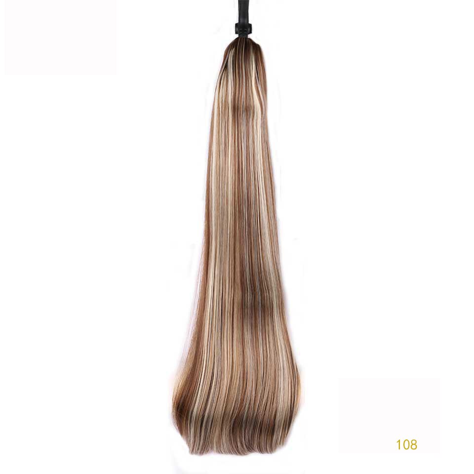 Accessoires De Cheveux Pour Femmes Longue Droite Marron Ombre Griffe Wachtrij De Cheval Pince À Cheveux Synthétique Nl Extension De: 108
