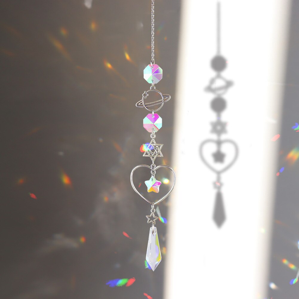 Crystal Suncatcher Regenboog Prisma Tuin Hanger Maan Eenhoorn Licht Chaser Opknoping Venster Home Decoratie Zomer