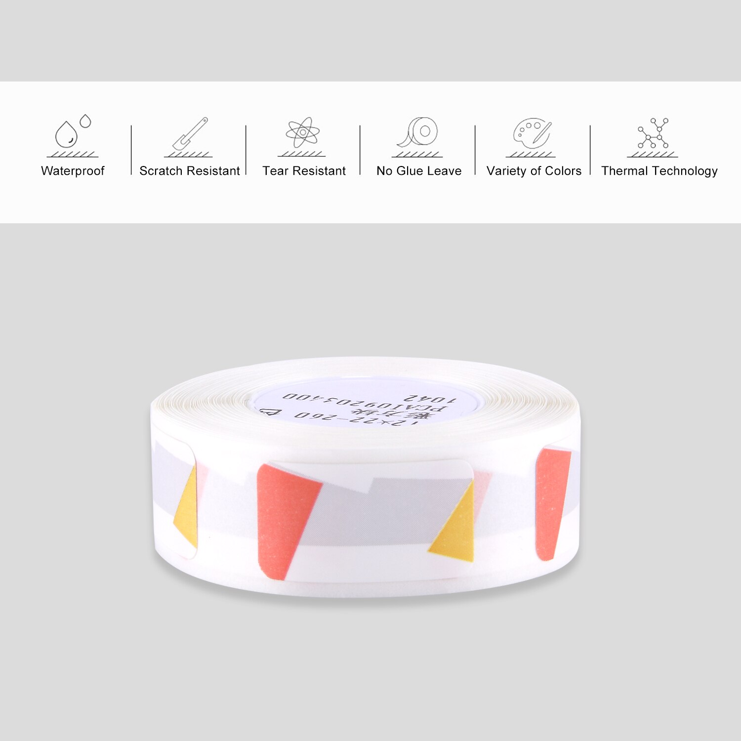 Étiquettes d'impression thermique prix nom étiquettes étanche larme résistant 12*22mm 260 pièces/rouleau pour la maison organisateur supermarché