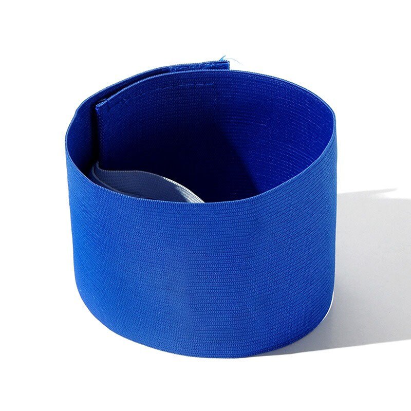 Captain Armband, Outdoor Team Sport Groepen Voetbal Armbanden Verstelbare Speler Banden Elastische Voetbal Captain Armband voor Volwassen Jeugd(Blauw