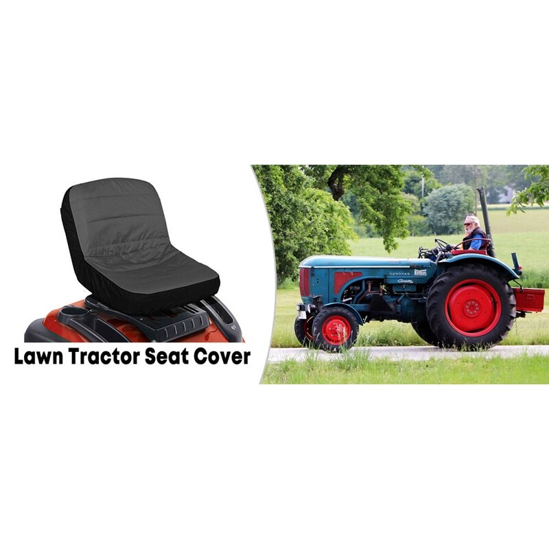 Universal- Reiten Rasenmäihr Traktor Sitz Abdeckung gepolstert Komfort Pad Lagerung Beutel Mittel