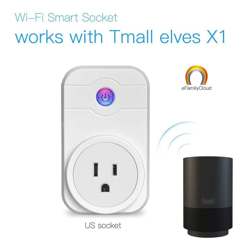 EU US UK Plug 2000W WIFI Smart Socket Home Automation Phone App Timing Switch 100-240V Wifi Socket Plug: Default Title