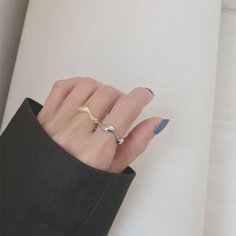 Thin, cool, irregular, v-shaped index finger rings , 925 sterling silver adjustable rings for women, elegant minimalist jewelry